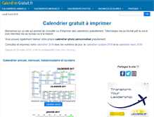 Tablet Screenshot of calendriergratuit.fr